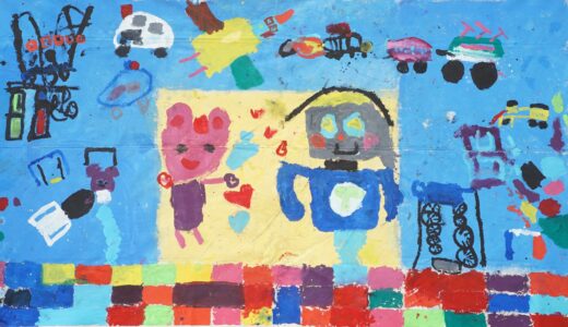 巨大絵画アーケード展3「みんなとつなごう　みらいのまち」高槻双葉幼稚園